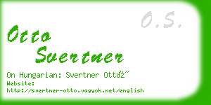 otto svertner business card